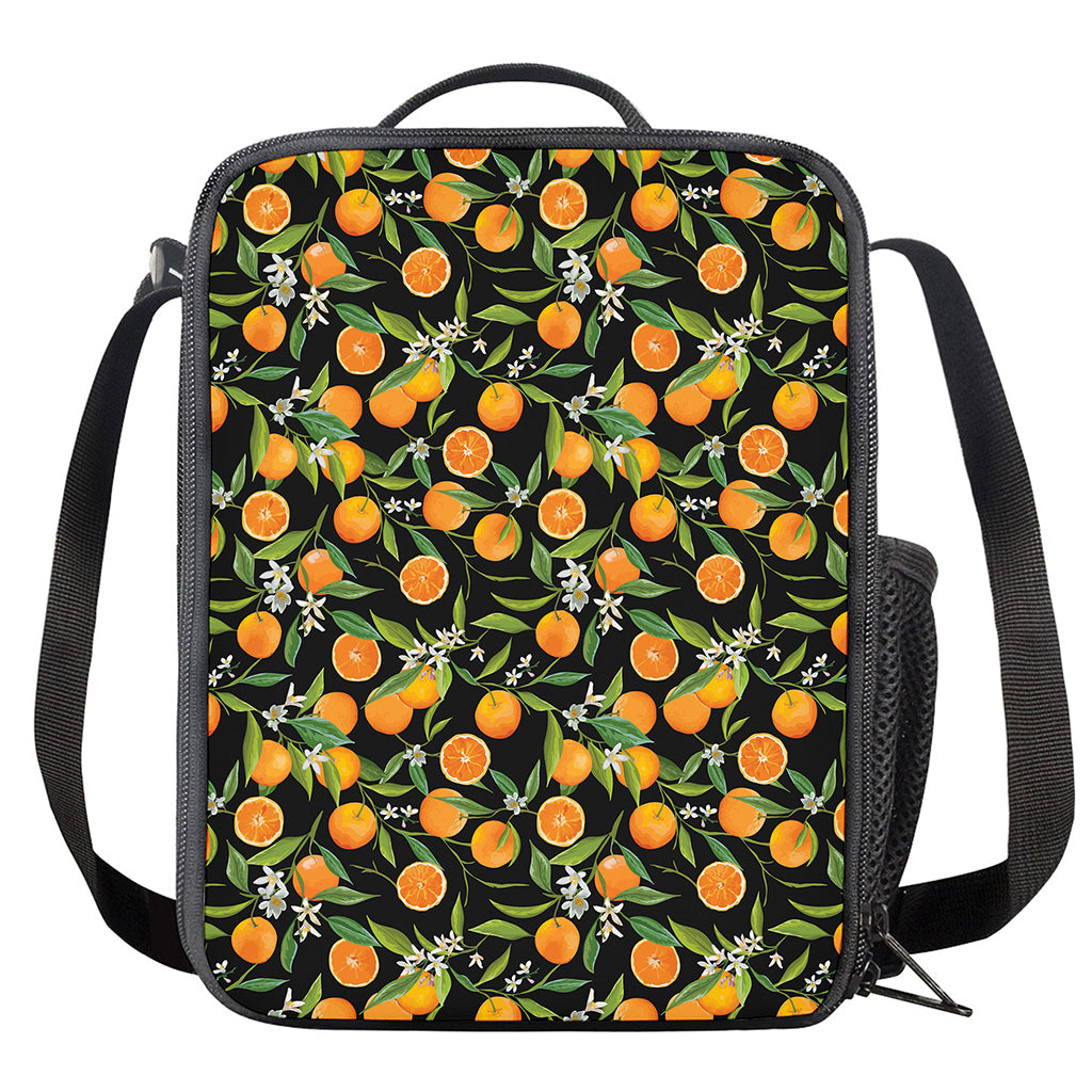 Orange Fruit Pattern Print Crossbody Lunch Bag