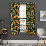 Orange Fruit Pattern Print Curtain