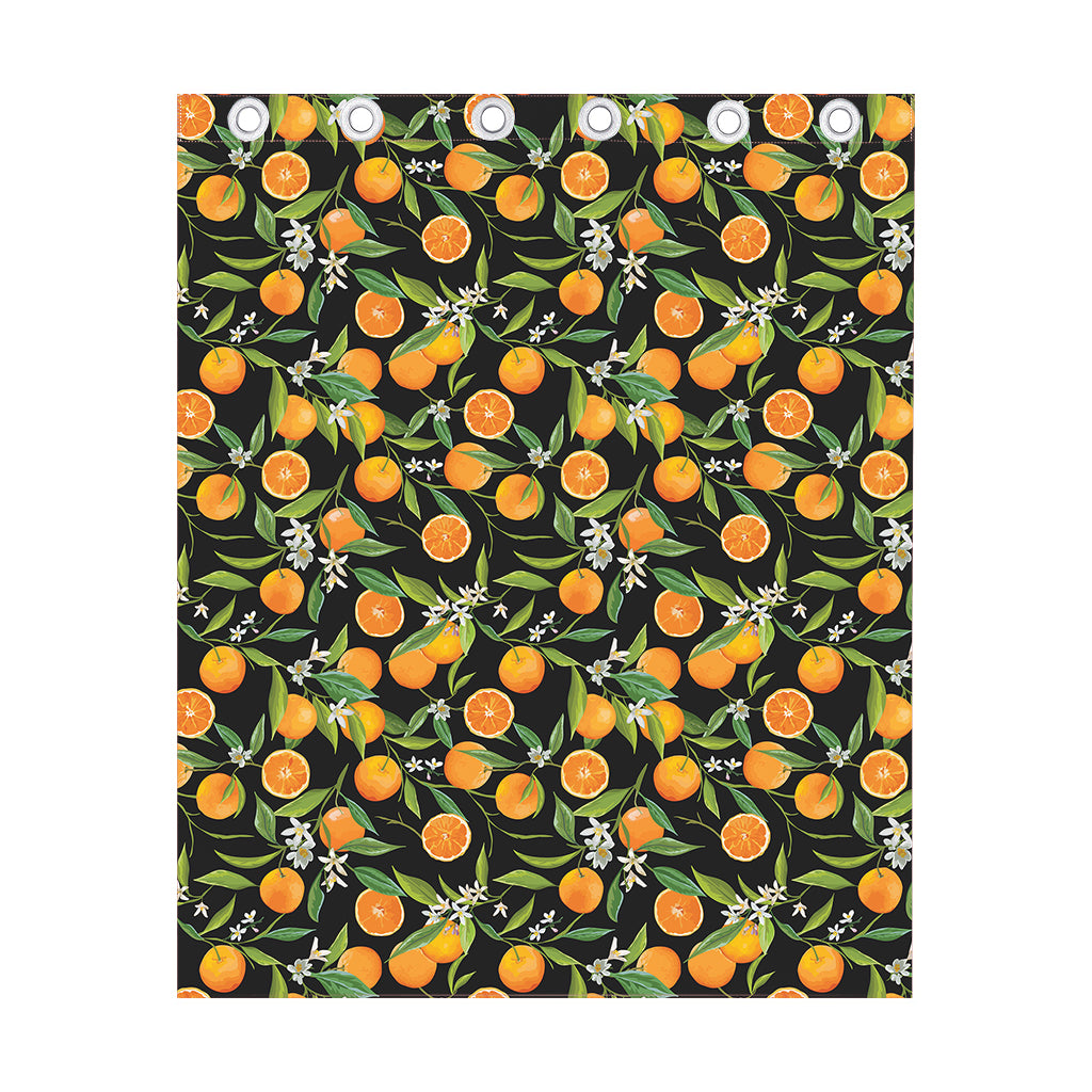 Orange Fruit Pattern Print Curtain