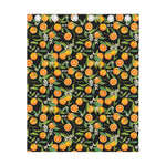 Orange Fruit Pattern Print Curtain