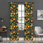 Orange Fruit Pattern Print Curtain