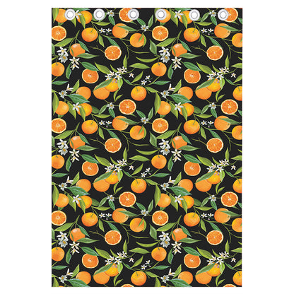 Orange Fruit Pattern Print Curtain