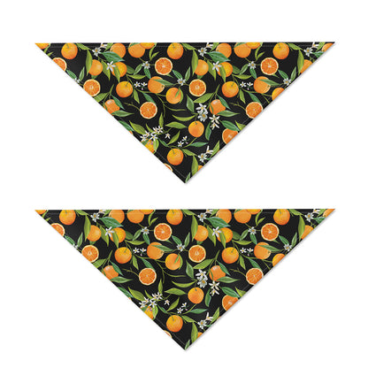 Orange Fruit Pattern Print Dog Bandana