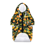 Orange Fruit Pattern Print Dog Zip Up Hoodie