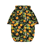 Orange Fruit Pattern Print Dog Zip Up Hoodie