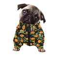 Orange Fruit Pattern Print Dog Zip Up Jacket