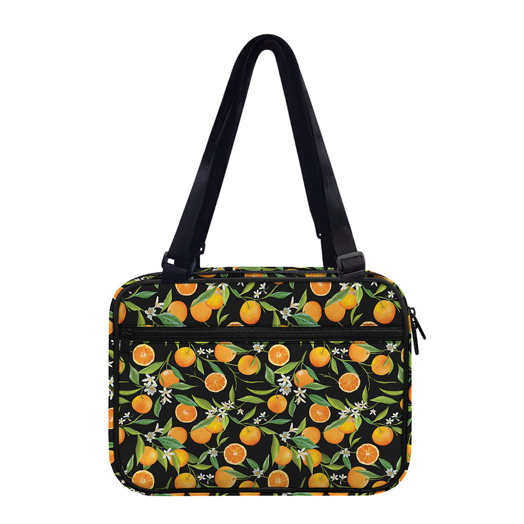 Orange Fruit Pattern Print Double Strap Bible Bag