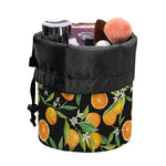 Orange Fruit Pattern Print Drawstring Makeup Bag