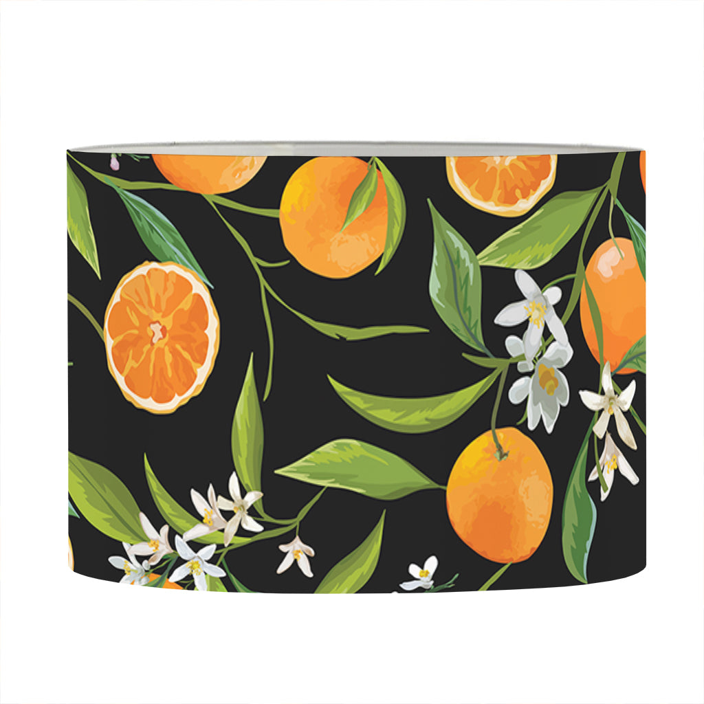 Orange Fruit Pattern Print Drum Lamp Shade
