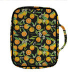 Orange Fruit Pattern Print Front Pocket Bible Bag