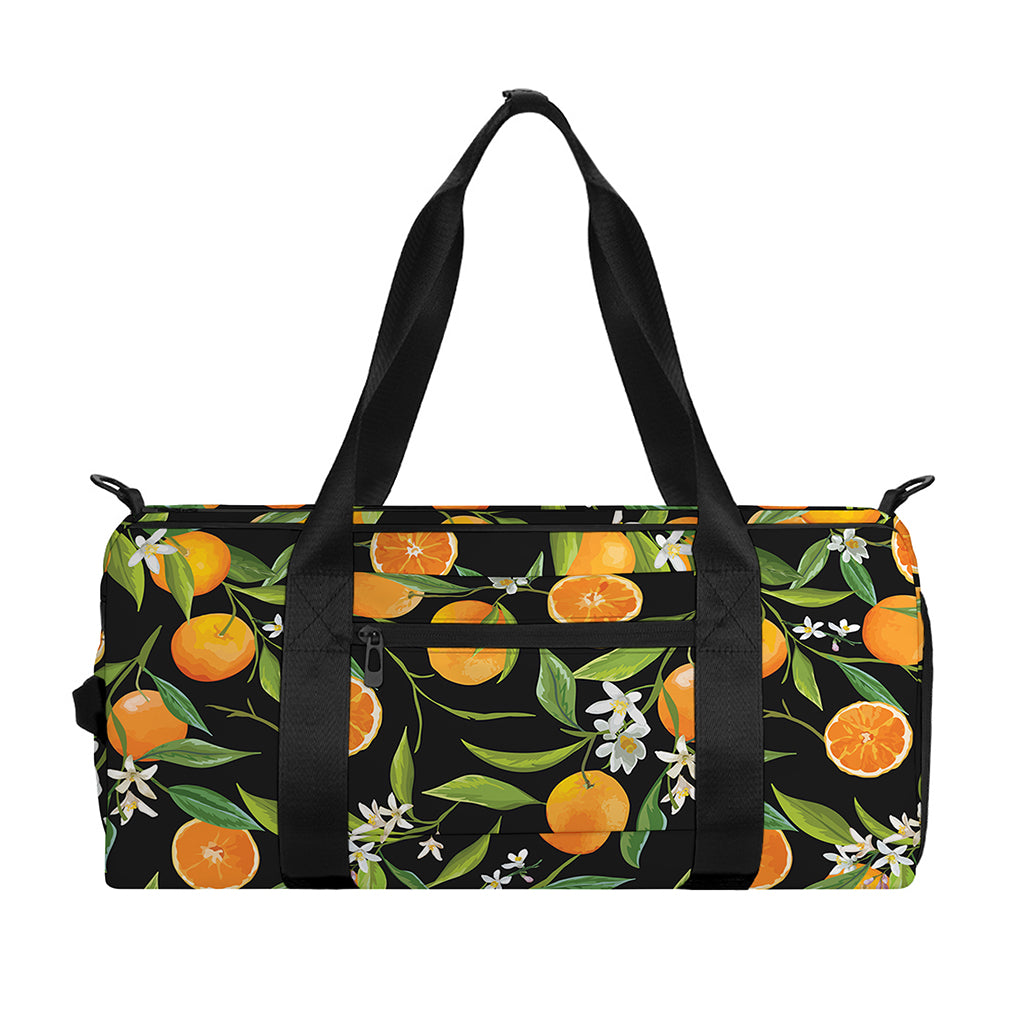 Orange Fruit Pattern Print Gym Bag