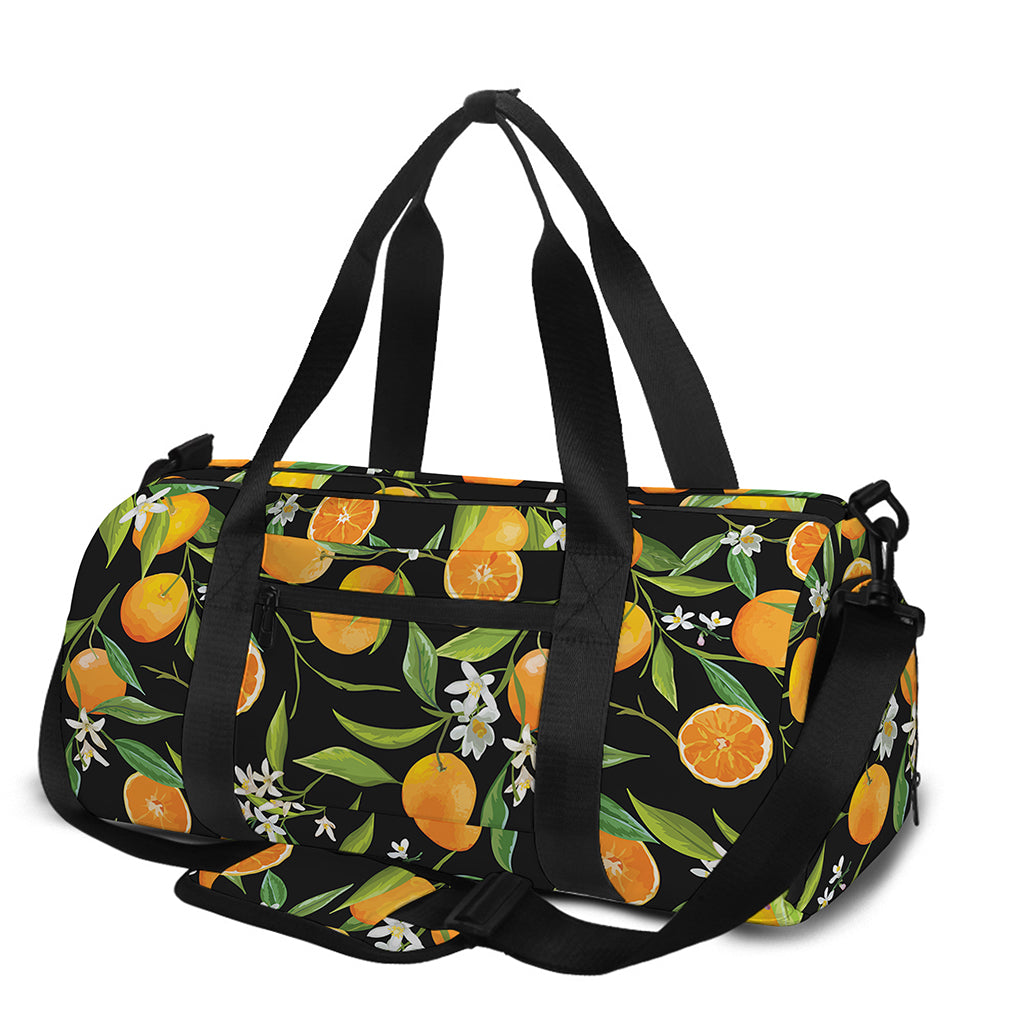 Orange Fruit Pattern Print Gym Bag