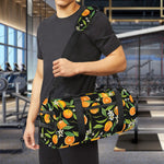 Orange Fruit Pattern Print Gym Bag