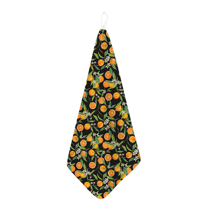 Orange Fruit Pattern Print Hand Towel