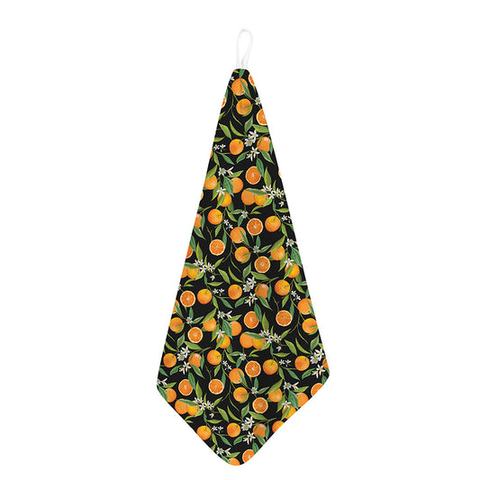 Orange Fruit Pattern Print Hand Towel