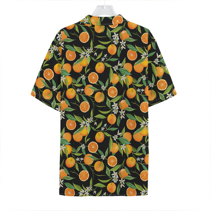 Orange Fruit Pattern Print Hawaiian Shirt