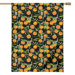 Orange Fruit Pattern Print House Flag