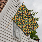 Orange Fruit Pattern Print House Flag
