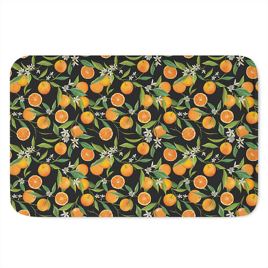 Orange Fruit Pattern Print Indoor Door Mat