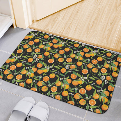 Orange Fruit Pattern Print Indoor Door Mat
