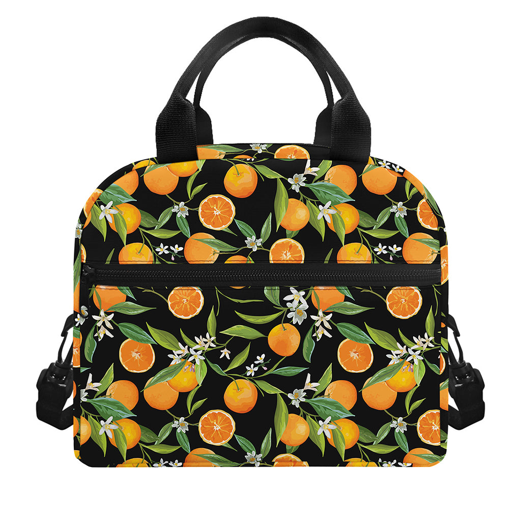Orange Fruit Pattern Print Insulated Lunch Bag