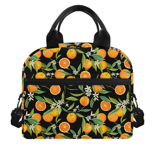 Orange Fruit Pattern Print Insulated Lunch Bag