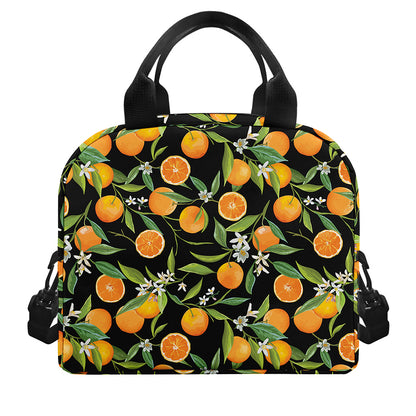 Orange Fruit Pattern Print Insulated Lunch Bag