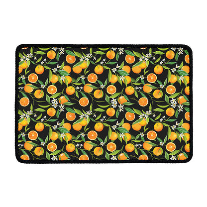 Orange Fruit Pattern Print Kitchen Mat