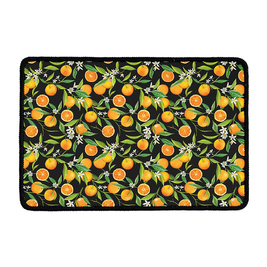 Orange Fruit Pattern Print Kitchen Mat