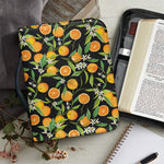 Orange Fruit Pattern Print Leather Bible Cover
