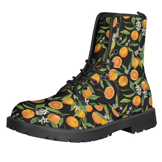 Orange Fruit Pattern Print Backpack