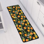 Orange Fruit Pattern Print Long Kitchen Mat
