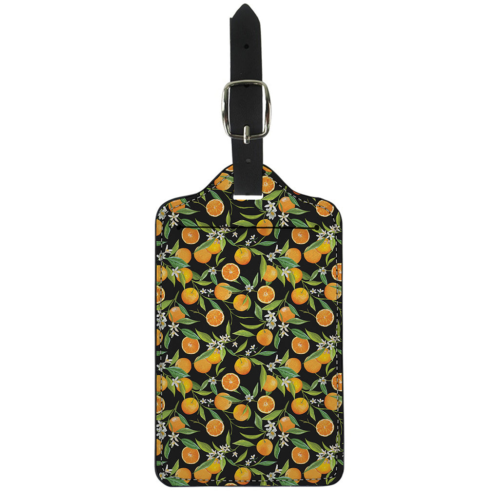 Orange Fruit Pattern Print Luggage Tag