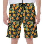 Orange Fruit Pattern Print Men's Beach Shorts