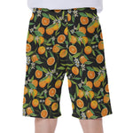 Orange Fruit Pattern Print Men's Beach Shorts