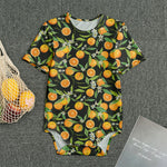 Orange Fruit Pattern Print Men's Bodysuit