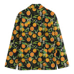 Orange Fruit Pattern Print Men's Cotton Blazer