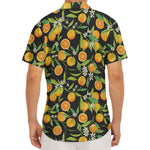 Orange Fruit Pattern Print Men's Deep V-Neck Shirt