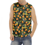 Orange Fruit Pattern Print Men's Fitness Tank Top
