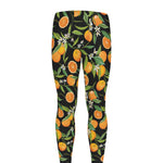 Orange Fruit Pattern Print Men's leggings