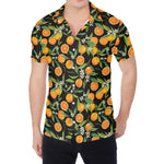 Orange Fruit Pattern Print Men's Shirt