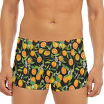 Orange Fruit Pattern Print Men's Short Boxer Briefs