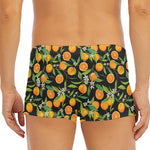 Orange Fruit Pattern Print Men's Short Boxer Briefs
