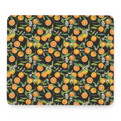 Orange Fruit Pattern Print Mouse Pad