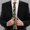 Orange Fruit Pattern Print Necktie