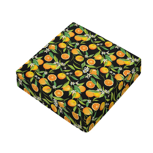 Orange Fruit Pattern Print Outdoor Seat Cushion Cover