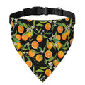 Orange Fruit Pattern Print Over The Collar Dog Bandana