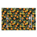 Orange Fruit Pattern Print Placemat