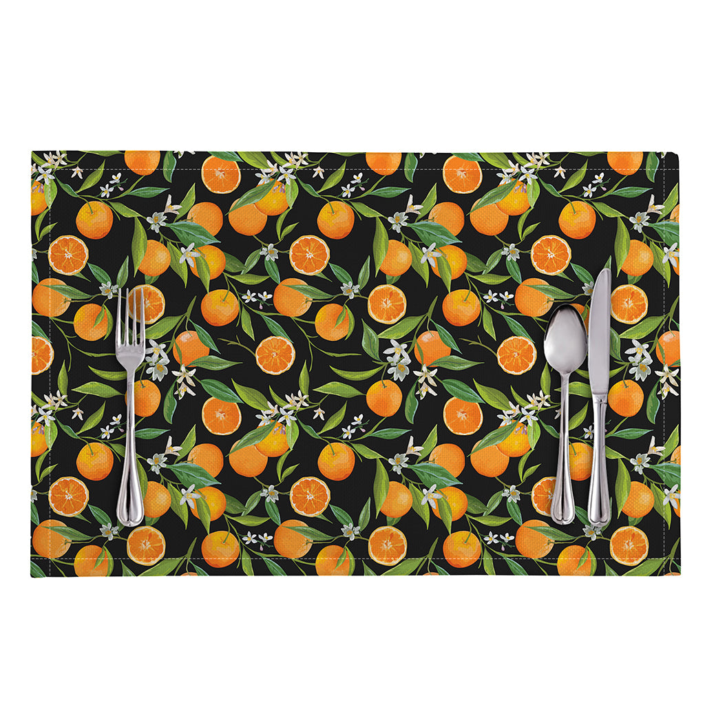 Orange Fruit Pattern Print Placemat