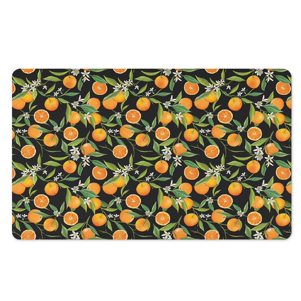 Orange Fruit Pattern Print Polyester Doormat